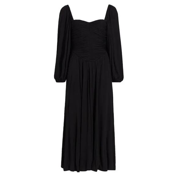 NWT The Westside Vivian Crepe Midi Dress Black‎ Small - Picture 1 of 9